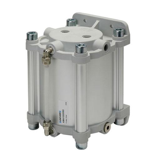 Univer Rodless cylinder with integrated guides 90° and ball bearings Series VL1